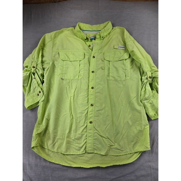 Magellan Outdoors Other - Magellan Outdoors Fish Gear Mens XL Lime Green Long Sleeve Fishing Shirt MagWick